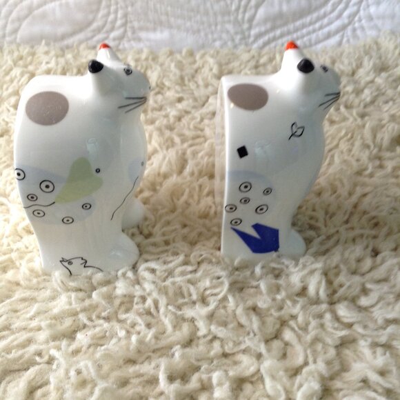 Villeroy & Boch France; Abstract Cat S/P Shakers; fun, Cat Lovers, Collectibles - Picture 2 of 6